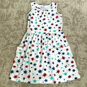 Hanna Andersson sleeveless print pocket dress size 12 (150)